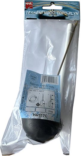 Gumowy balonik z plastikowym prętem do spłuczki WC – oszczędzacz wody