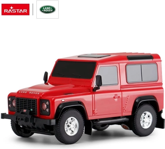 Zdalnie sterowany Land Rover Defender R/C w skali 1:24 – Czerwony