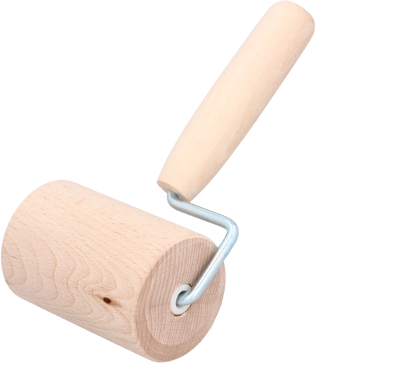 Drewniany wałek do ciasta z obrotowym wałkiem 30 cm