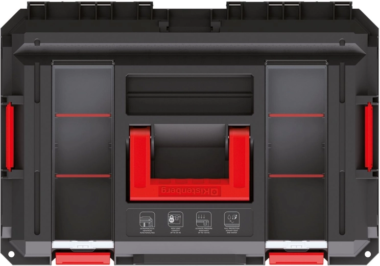 Pokrywa z aluminiowymi prowadnicami jako stół roboczy