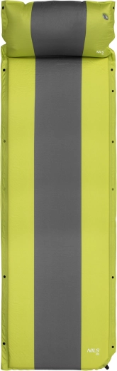 Samopompująca się karimata z poduszką NILS Camp zielona