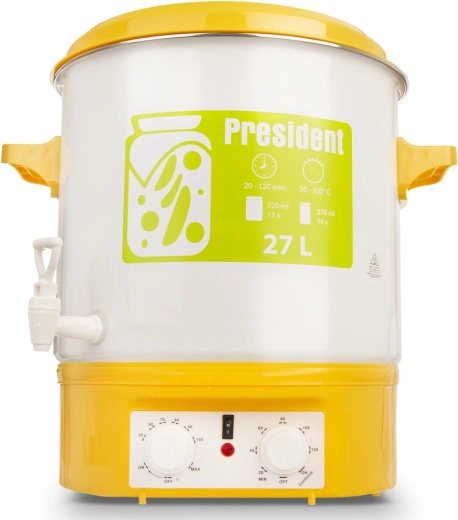 Elektryczny garnek do wekowania President 27 l z kranikiem