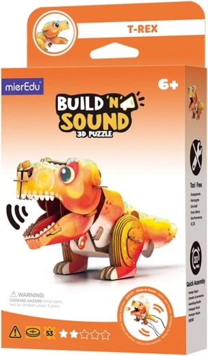 Puzzle 3D MierEdu Zbuduj i posłuchaj – Tyrannosaurus Rex