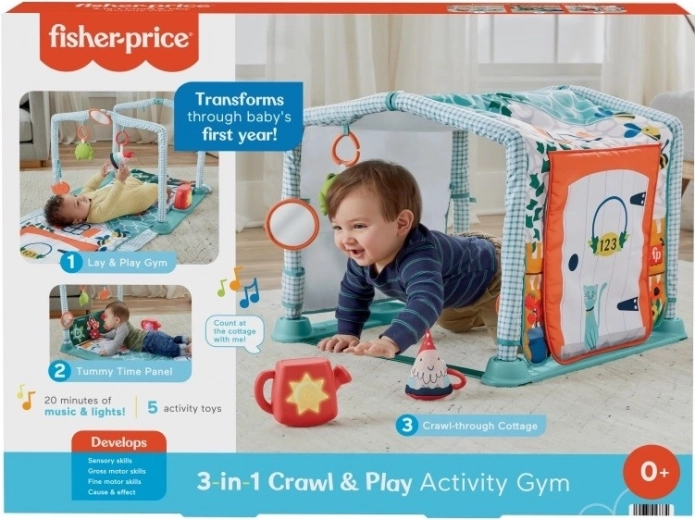 Fisher-Price 3w1 mata do zabawy Domek Odkrywcy z dźwiękami