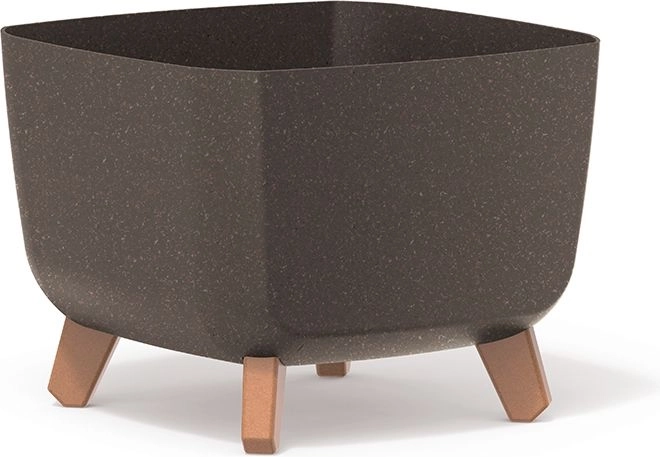 Doniczka Gracia Square Eco Wood 29 × 29 × 22 cm – kawowy