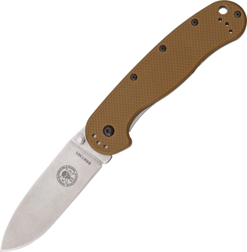 Esee Avispa Coyote Brown składany nóż outdoorowy 8,9 cm, stonewash, brązowy, FRN