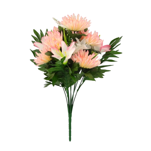 Realistyczne kwiaty i bujne ulistnienie