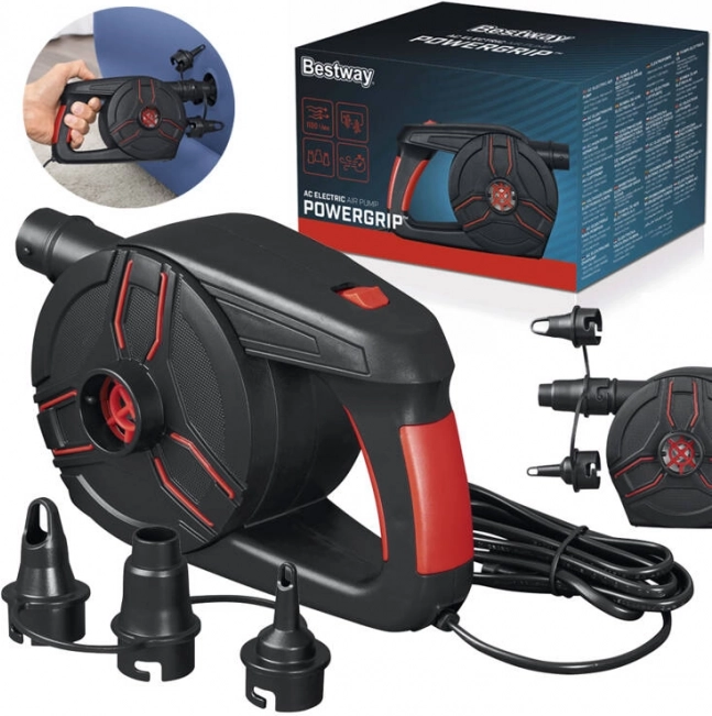 Elektryczna pompa Bestway PowerGrip z 3 adapterami