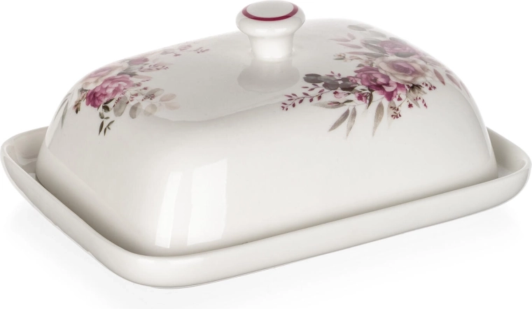 Delikatny różowy motyw kwiatowy do eleganckiego stołowania