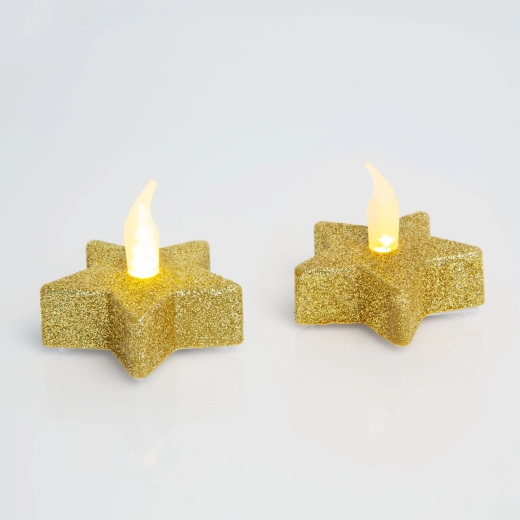 LED świeczka typu tealight w kształcie gwiazdy - 1 sztuka