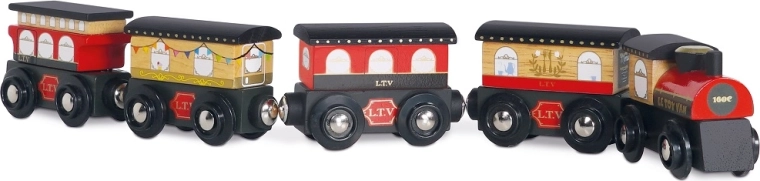 Drewniany pociąg Royal Express z wagonami Le Toy Van
