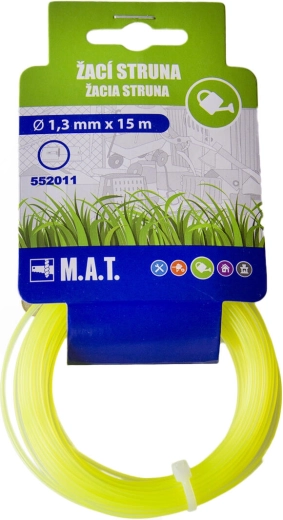 Nylonowa żyłka tnąca 1,3 mm, okrągła, 15 m, żółta