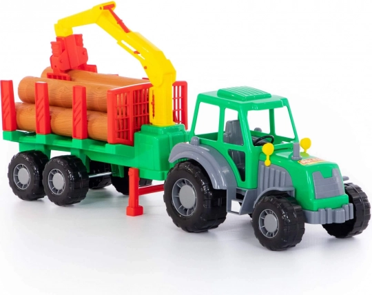 Traktor leśny Altaj z przyczepą