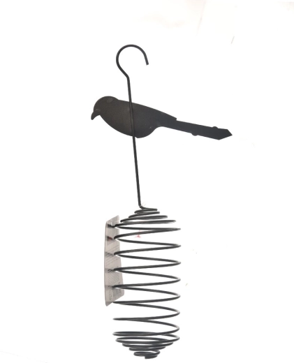 Metalowy karmnik dla ptaków czarny 30 cm
