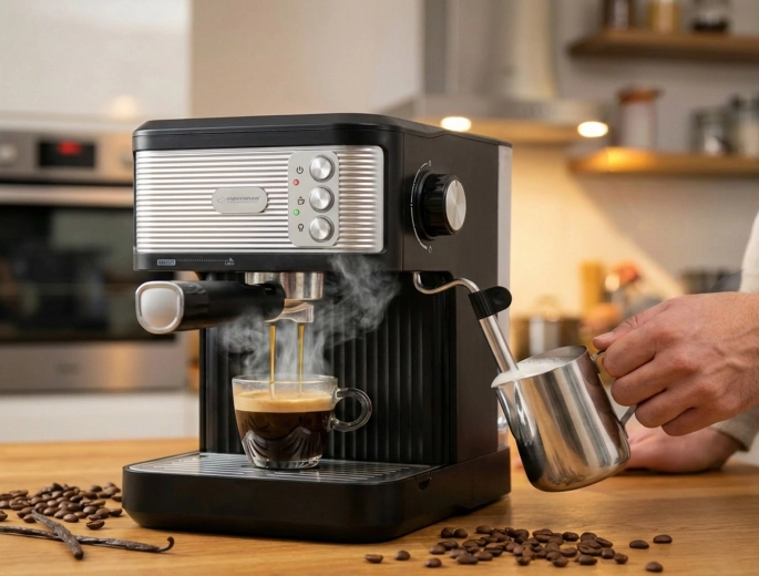 Kremowe napoje mleczne dzięki dyszy parowej