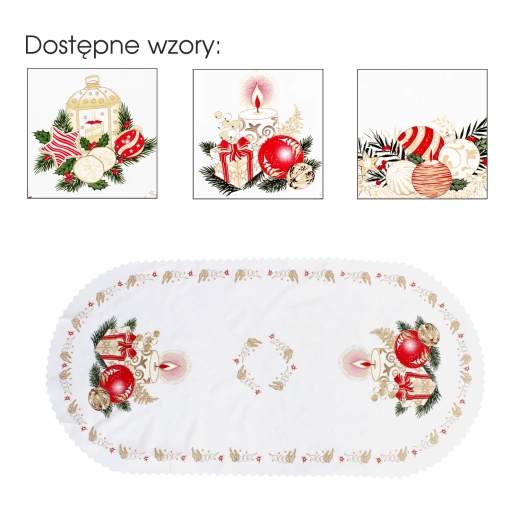Bożonarodzeniowa serweta dekoracyjna 50 × 100 cm, dwustronna – 1 szt.