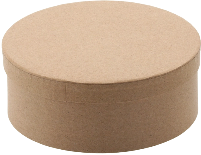 Okrągłe pudełko prezentowe brązowe 15 × 8 cm