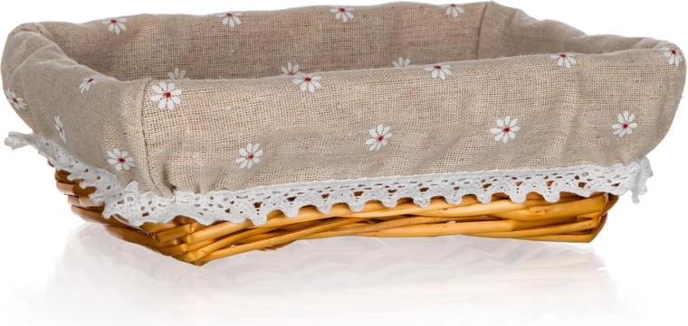 Wiklinowy koszyk Daisy z bawełnianą wkładką 22 × 16 × 6,5 cm