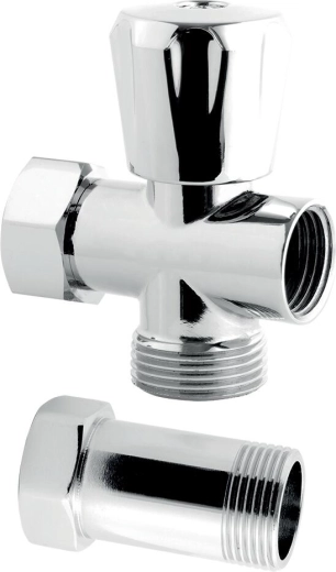 Zawór pralkowy z łącznikiem 3/4 x 3/4 x 3/4