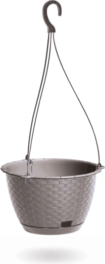 Wisząca doniczka Ratolla Round, 21,5 cm, mocca