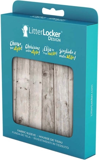 Tekstylny pokrowiec na kosz LitterLocker Design Wood