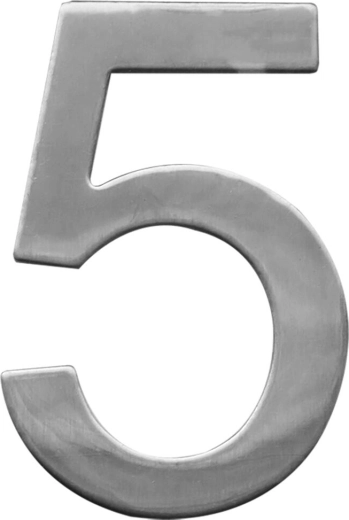 Numer domu 5 STAR stal nierdzewna 75 mm