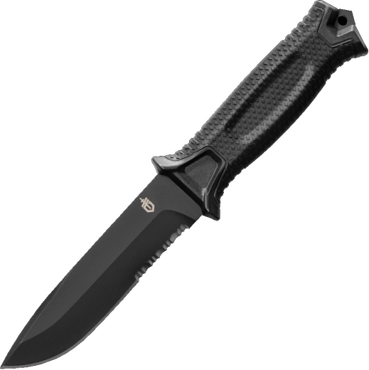 Gerber StrongArm czarny nóż outdoorowy z ząbkowanym ostrzem 12,7 cm
