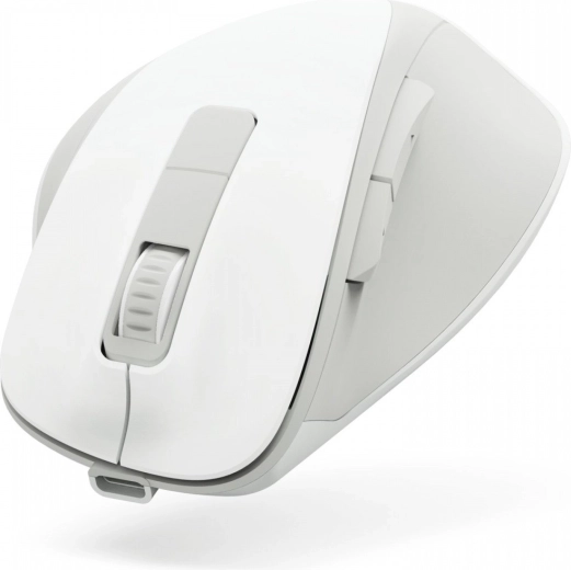 Bezprzewodowa ergonomiczna mysz biała