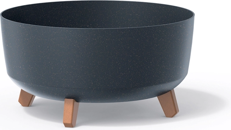 Doniczka Gracia Low Eco Wood 38 cm – antracyt