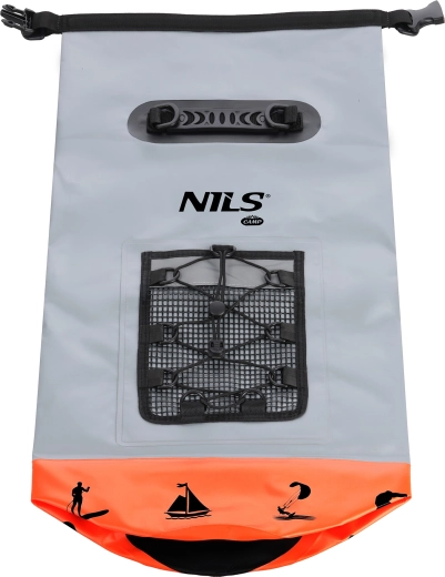 Wytrzymały materiał PVC 500D i praktyczna siatkowa kieszeń