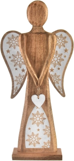 Dekoracja świąteczna anioł Mango White 60 cm