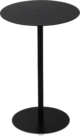 Okrągły metalowy stolik pomocniczy czarny 35 × 53 cm Trends4You