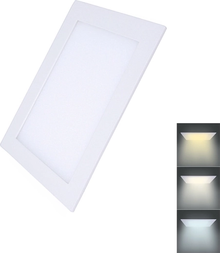 Solight LED mini panel CCT kwadratowy podtynkowy 12 W 900 lm
