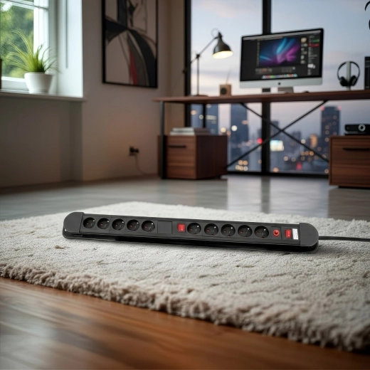 Dwie grupy gniazd z niezależnymi wyłącznikami