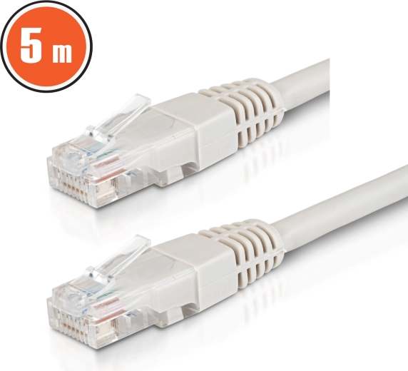 Sieciowy kabel krosowy UTP CAT6 CCA 5 m szary