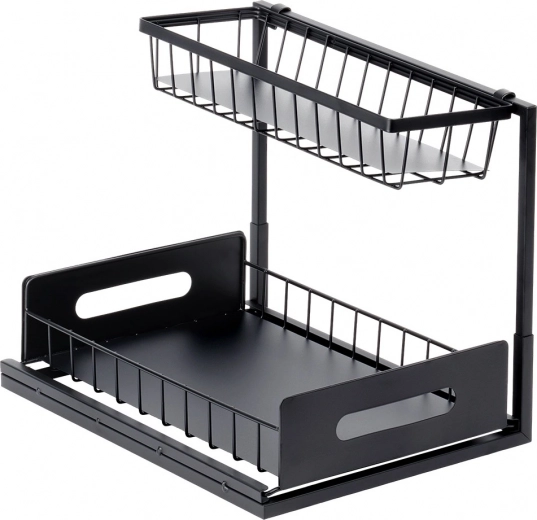 Stabilna metalowa konstrukcja w czarnym kolorze