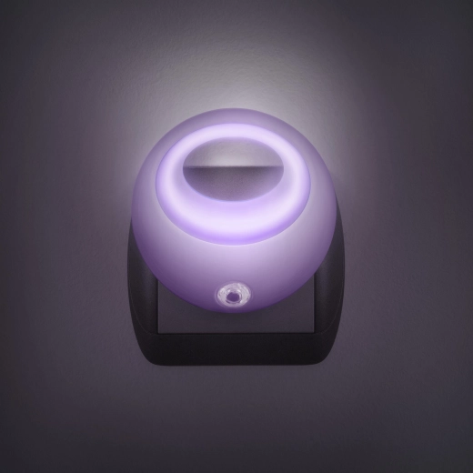 Fioletowa lampka nocna LED Phenom