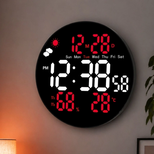Temperatura, wilgotność, data i dzień tygodnia w jednym miejscu