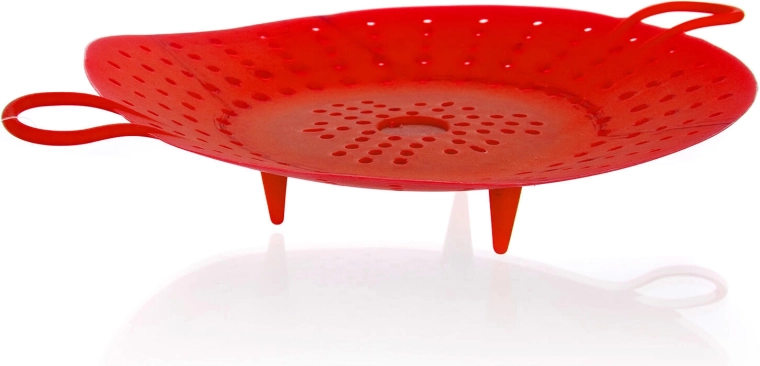 Silikonowy parowar CULINARIA 21,5 cm czerwony