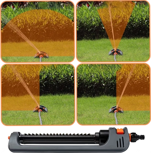 Regulowany zasięg i szerokość zraszania