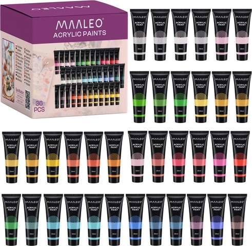 Farby akrylowe Maaleo 36 × 20 ml