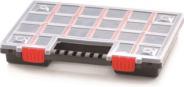 Plastowy organizer NORS z 22 przegródkami