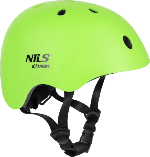 Kask rowerowy i na rolki Nils Extreme MT301 zielony – S (52–56 cm)