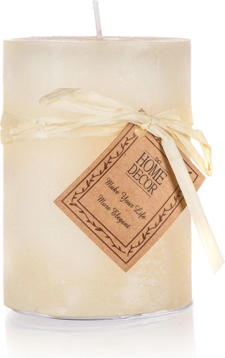 świeca walec ivory 6,8 × 9,5 cm