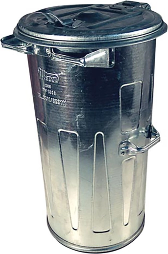 Okrągły ocynkowany pojemnik na odpady 110 l