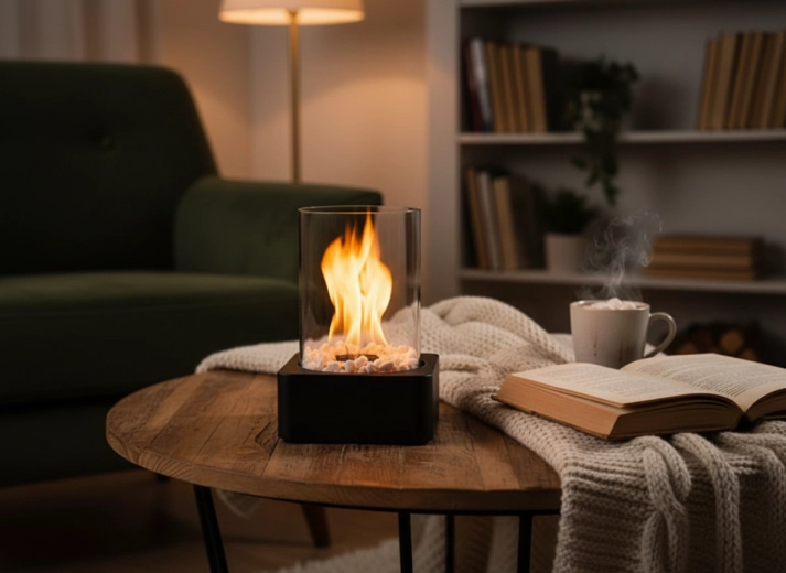 Żywy płomień dla przytulnej atmosfery