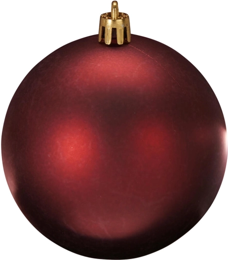 Bordowe bombki świąteczne, średnica 6 cm, zestaw 12 sztuk