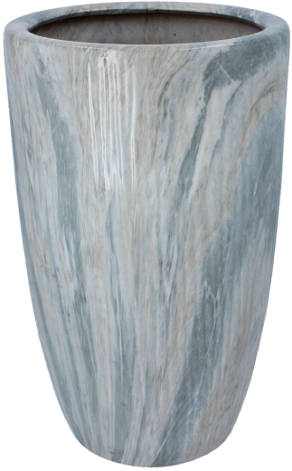 Ceramiczna osłonka na donicę z efektem marmuru 24 × 24 × 40 cm