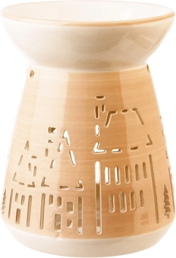 Ceramiczna kominek zapachowy Domeczki beżowy