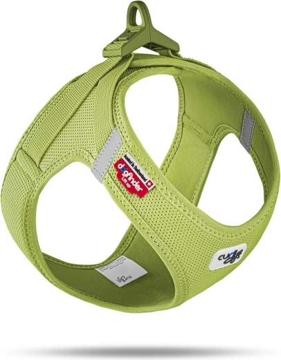 Curli szelki dla psów z klamrą Air-Mesh lime 2XS (2–4 kg)